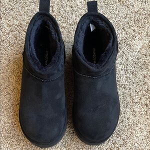 Madden Girl Black Suede Ankle Boots